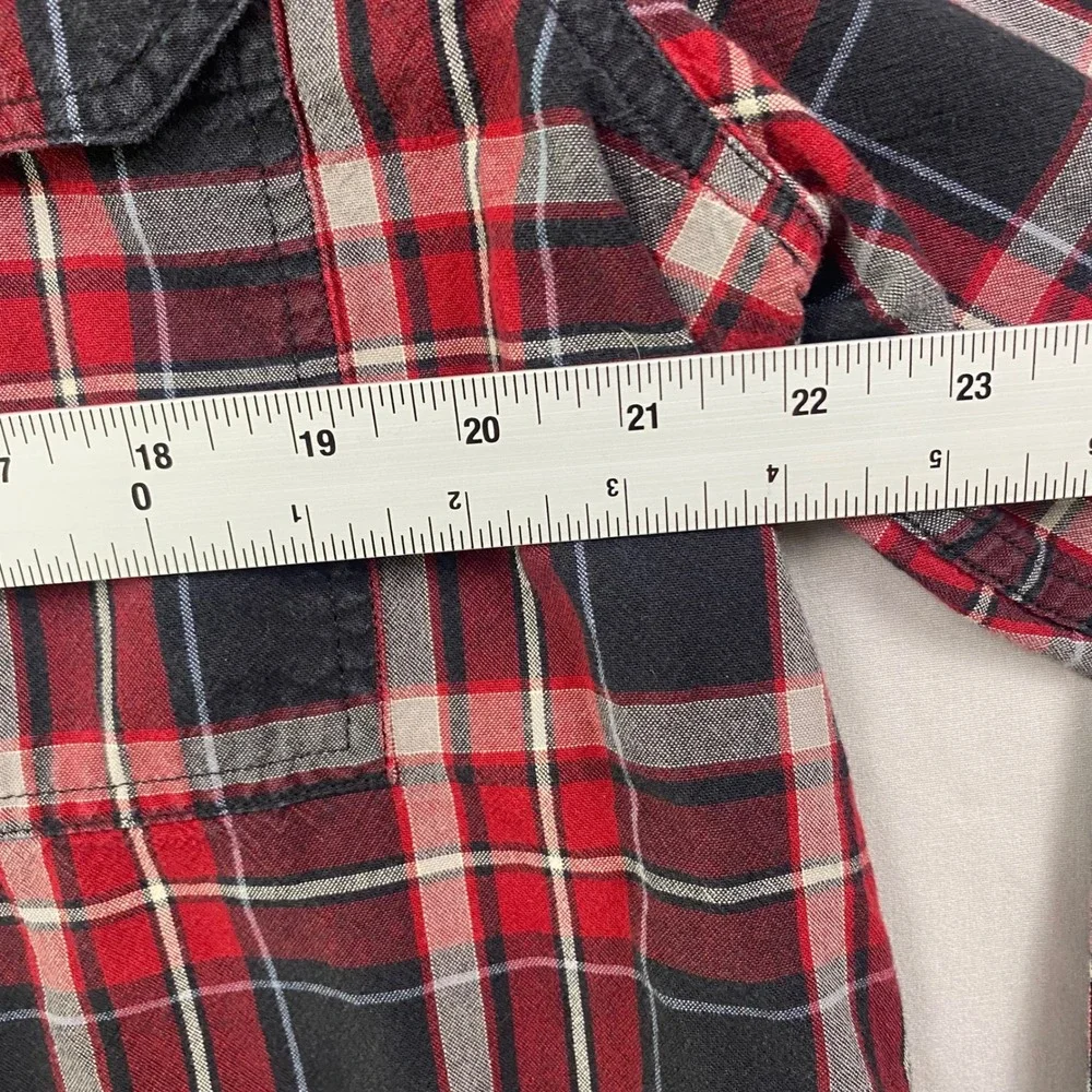Carhartt Relaxed Fit Plaid Flannel Shirt Mens XL Red Black Rugged Work Pockets‎
